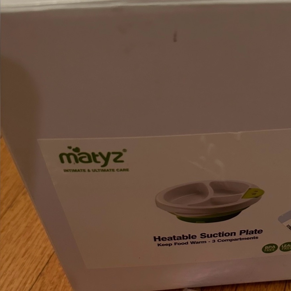 Set of 2 Matyz baby feeding suction warm plate and spoons PINK - Picture 4 of 5